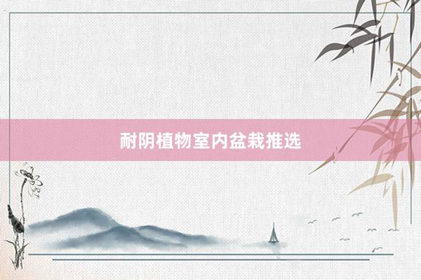 耐阴植物室内盆栽推选